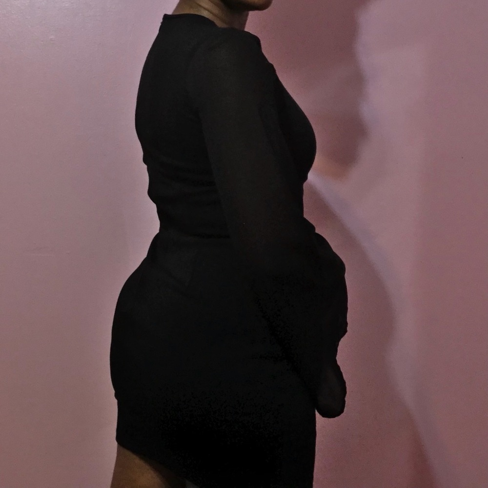 Forever 21 Black Lace Up Dress - Picture 6 of 7